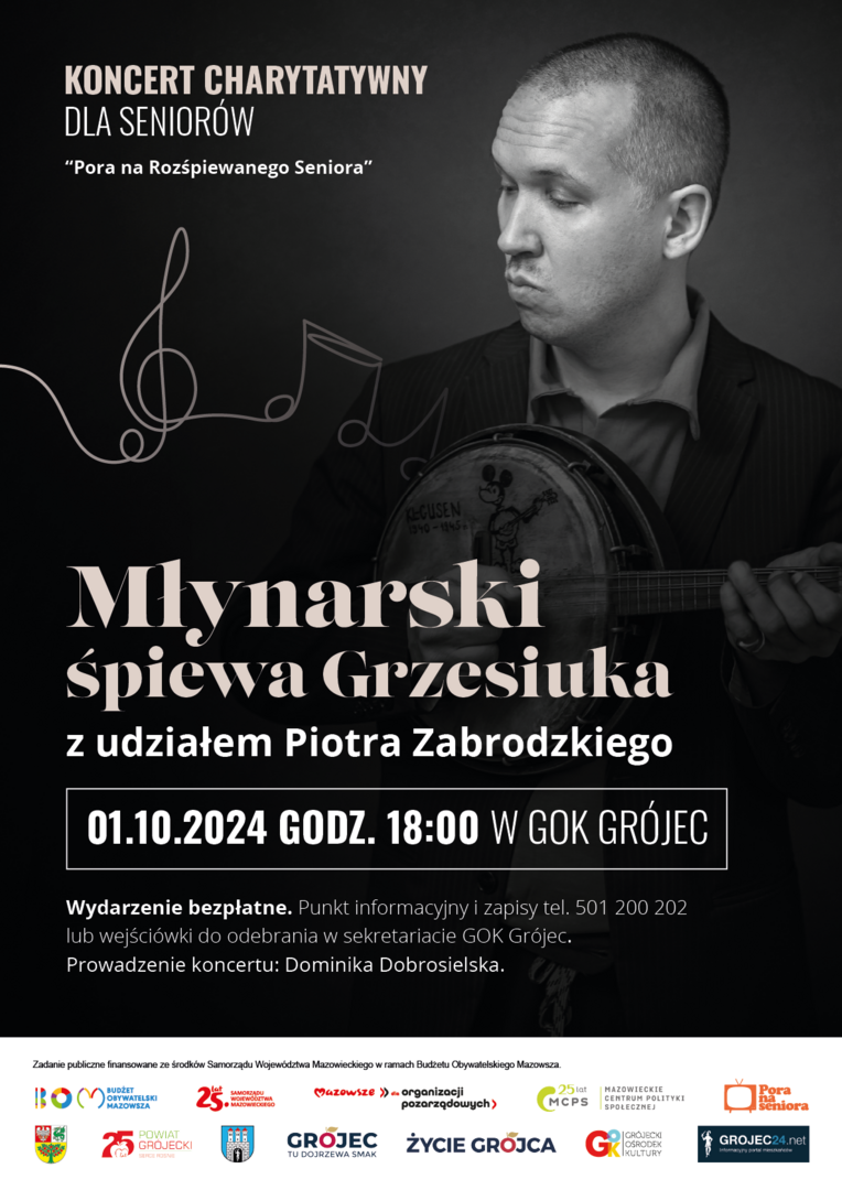 Koncert charytatywny dla Seniorów „Młynarski śpiewa Grzesiuka”