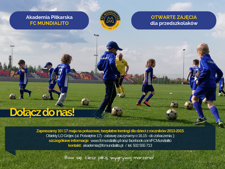 FC Mundialito: Zapraszamy przedszkolaki na trening otwarty